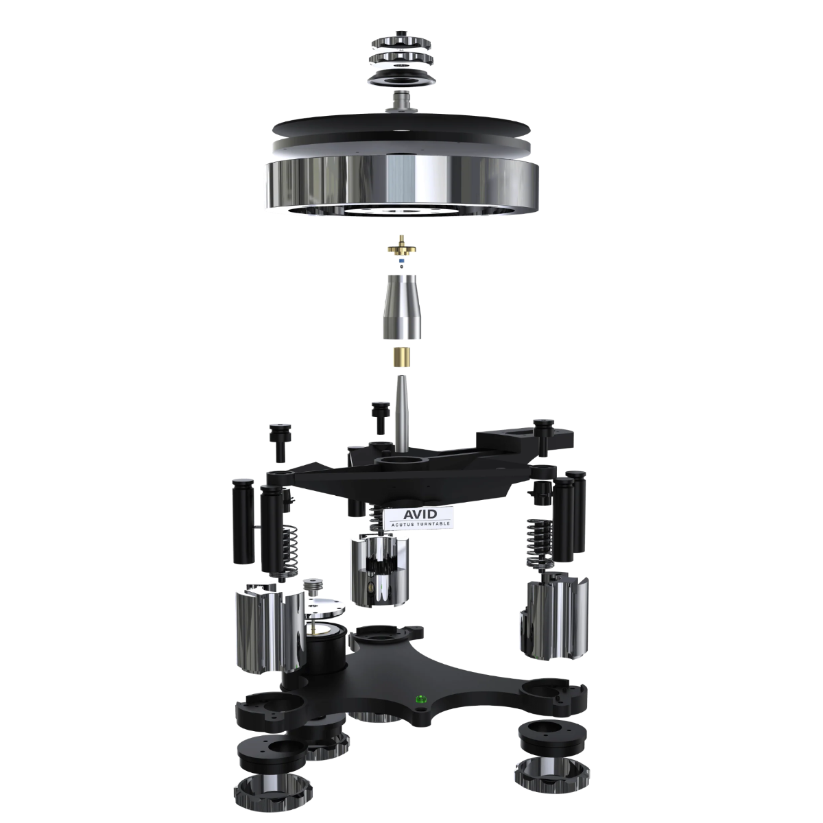 AVID ACUTUS™ Reference - Black & Chrome Turntable