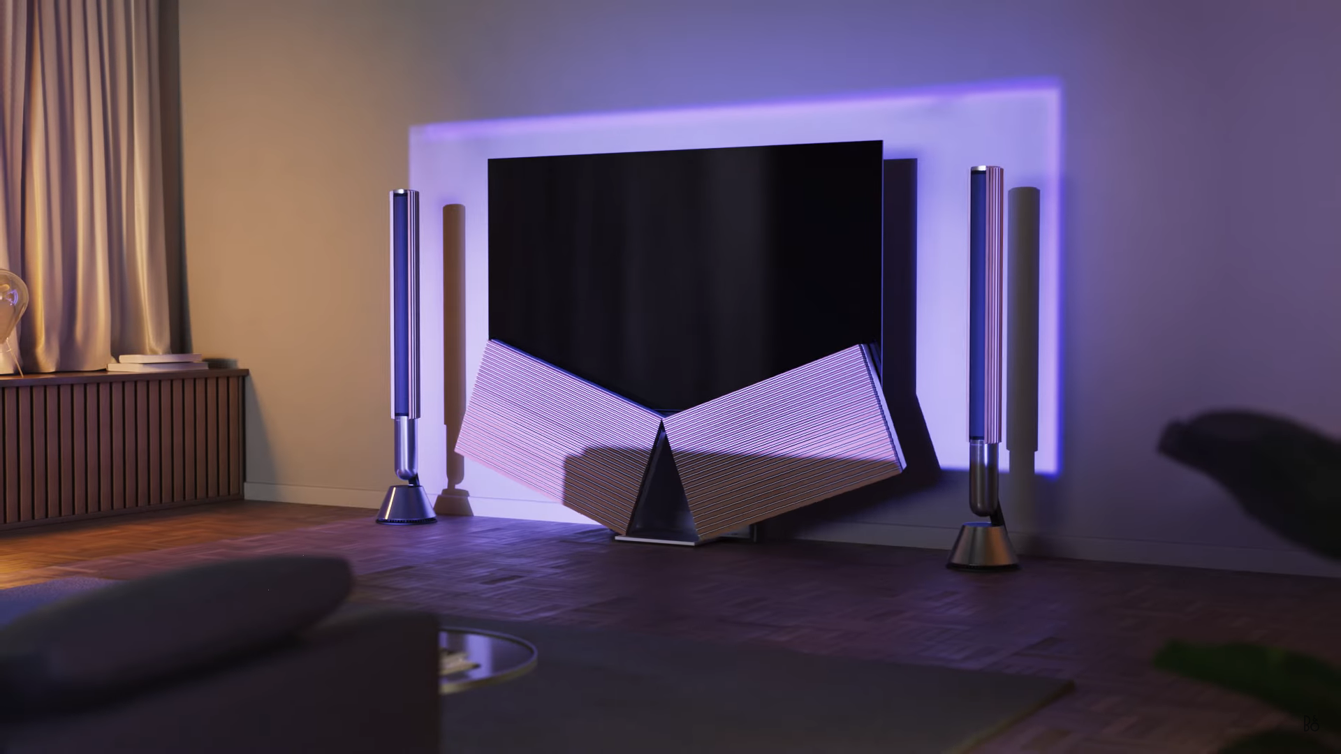 Load video: Beolab 28 speakers and Beovision Harmony TV, an immersive cinematic experience