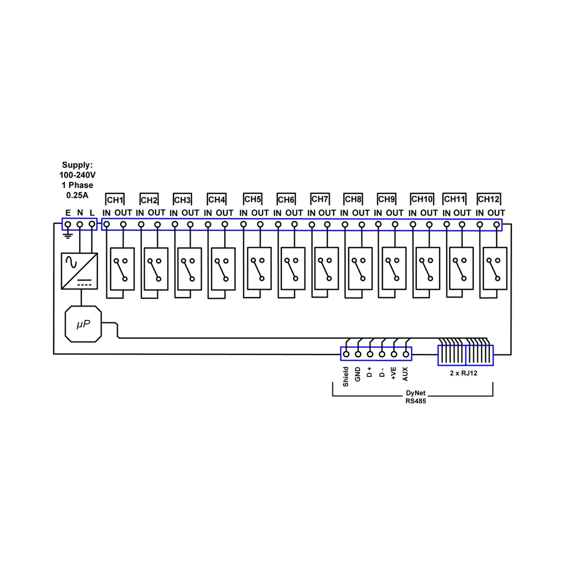 Philips Dynalite DDRC1220FR-GL Relay Controller - Trimira